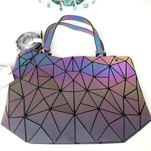 NWT, Light Sensitive Geometric Holographic, Unique Reflective Shoulder Bag